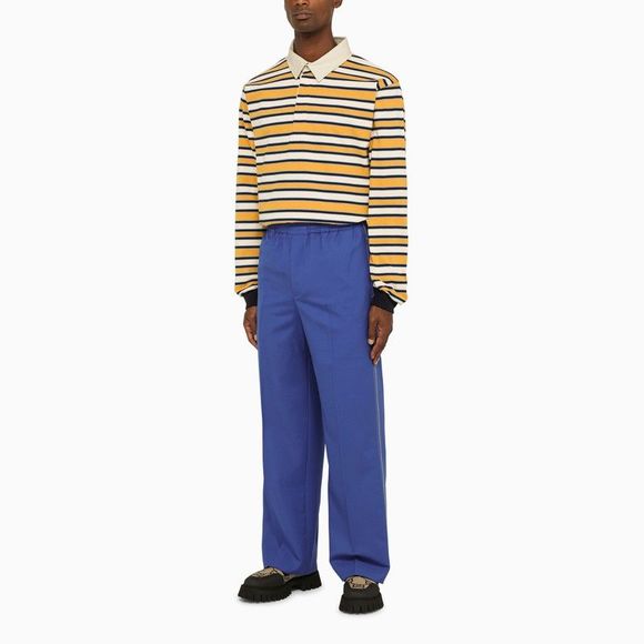 Gucci Yellow Striped Polo With Logo Label - Picture 5 of 5